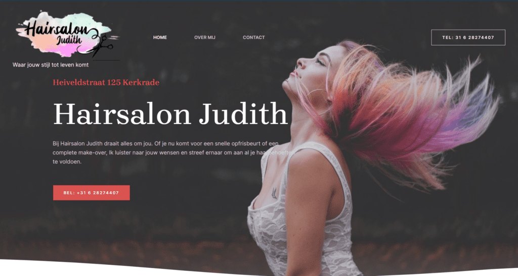 hairsalon-judith.nl designed by Webdesignfabiano